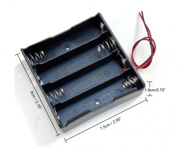 Batteriehalter für 4x 18650 mit Kabel 
