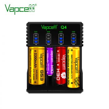 Vapcell Q4 Charger for 4x 3,7 V Lithium-Ionen Batteries