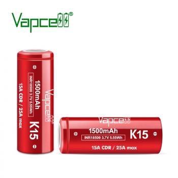 Vapcell INR18500 1500mah 15A Discharge current , 3,6 - 3,7 V Li-Ionen Akku