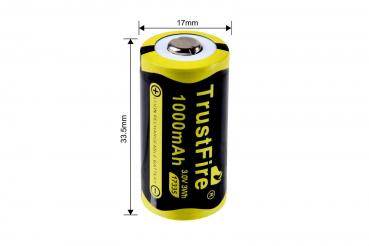 TrustFire CR123A (17335) Li-Ionen Battery 1000mAh 3V