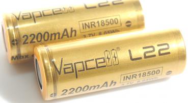 Vapcell L22 18500 - 2200mAh 4A 3,6V Li-Ion Battery