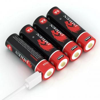 4x IMREN Li-Ion AA 2800mWh 1,5V