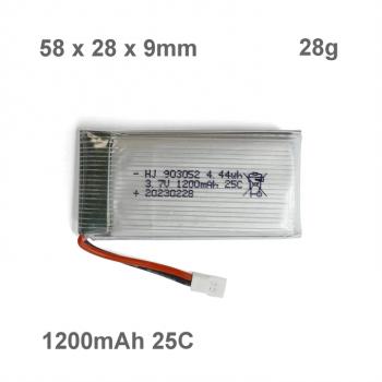 RC LiPo 1200mAh 3,7V Battery 3,6V Akku Lithium-Ion Polymer