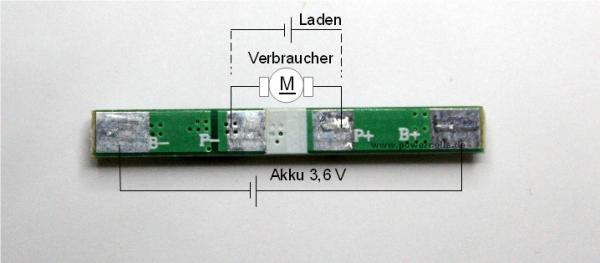 Schutzschaltung für ein Li-Ion 3,7V Akku
