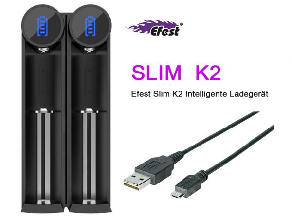 Efest SLIM K2 Ladegerät für 2x Li-Ion Akkus