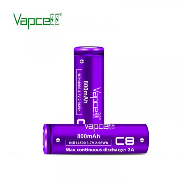 Vapcell C8 14500 3.7 V 800mah 2A Li-Ion-Cell with Taps