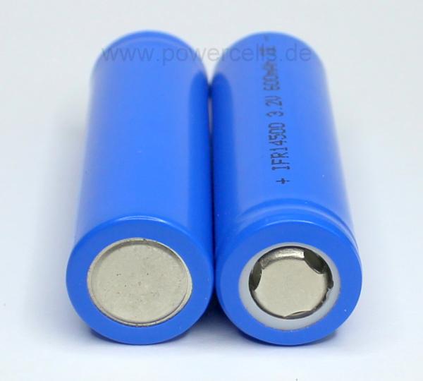3.2V 14500 AA - 600mAh LiFePo4 battery lithium iron phosphate