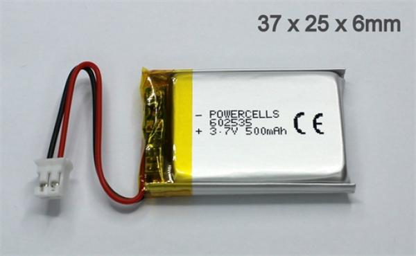 LiPo 500mAh 3.7V Akku Battery 3.6V Akku JST-PH 2.0 Lithium-Ion Polymer