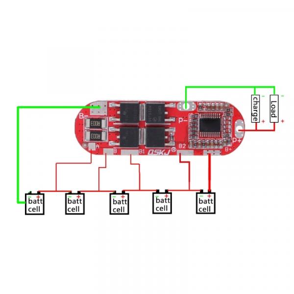 5S 25A Li-Ion Battery PCB BMS