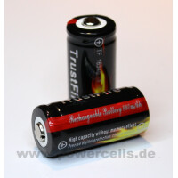 Trustfire 16340 880mAh 3,6V - 3,7V geschützt (PCB) 2