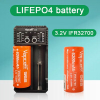 Vapcell 3.2V IFR32700 G62 6200mAh 30A LiFePO4 Akku Flat Top 