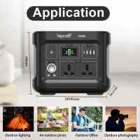 Vapcell ES400 403.2Wh 22400mAh Tragbare Powerstation Solarge