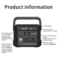 Vapcell ES400 403.2Wh 22400mAh Tragbare Powerstation Solarge