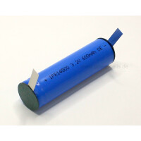 3,2V IFR14500 AA - 600mAh LiFePo4 Akku Solarlampe Zelle mit 